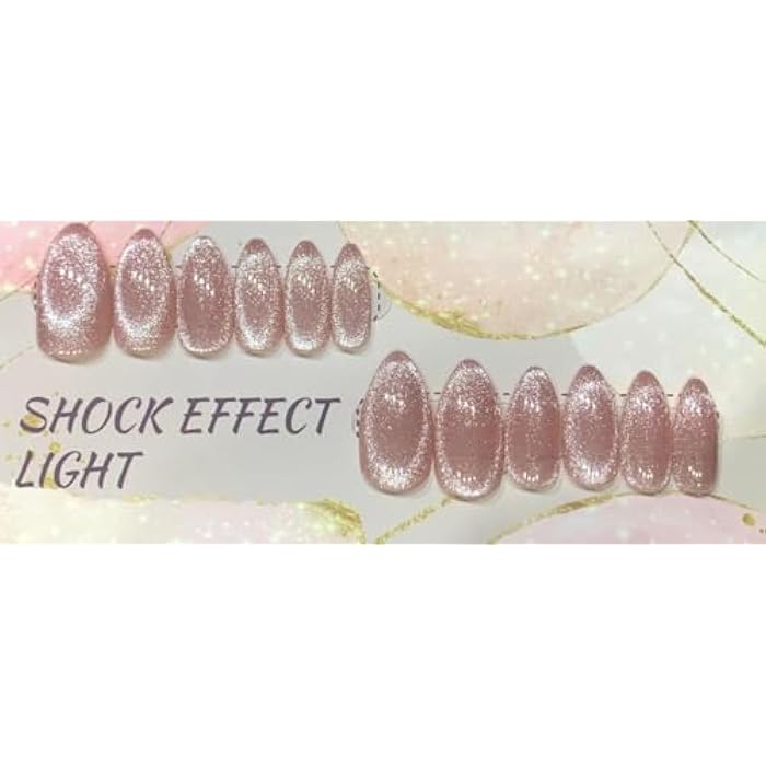 PRESS ON NAILS MIROR -12 pcs Medium Long metalic- Perfect For Parties, Comes With 1 SHEET DOUBLE FACE - N04 - Image 1
